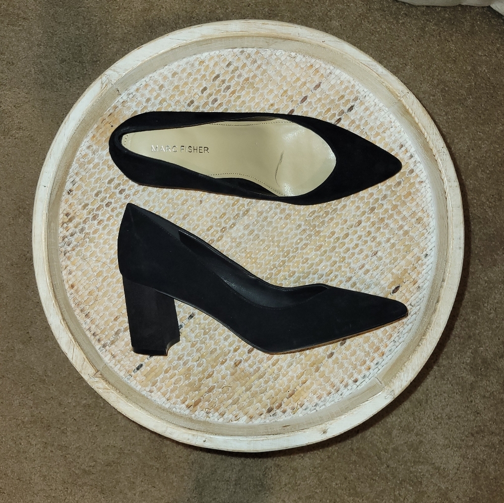 Marc Fisher Suede Block Heels Pumps sz 8